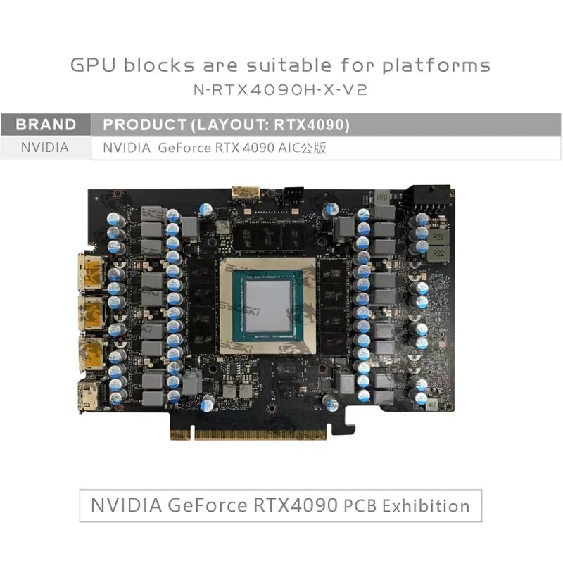 Bykski GPU Block for NVIDIA RT - Rtx 4090 Water Block Full Cover recension och pris