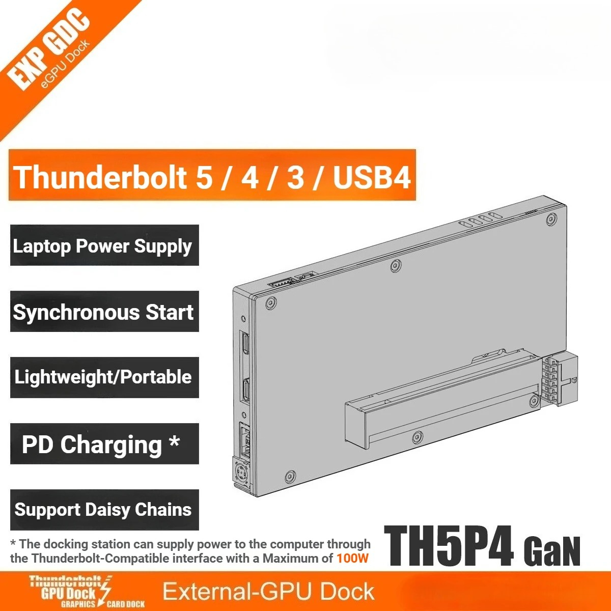 TH5P4GaN Laptop Thunderbolt 5/ - Gpu External Dock Egpu Thunderbolt 4 recension och pris