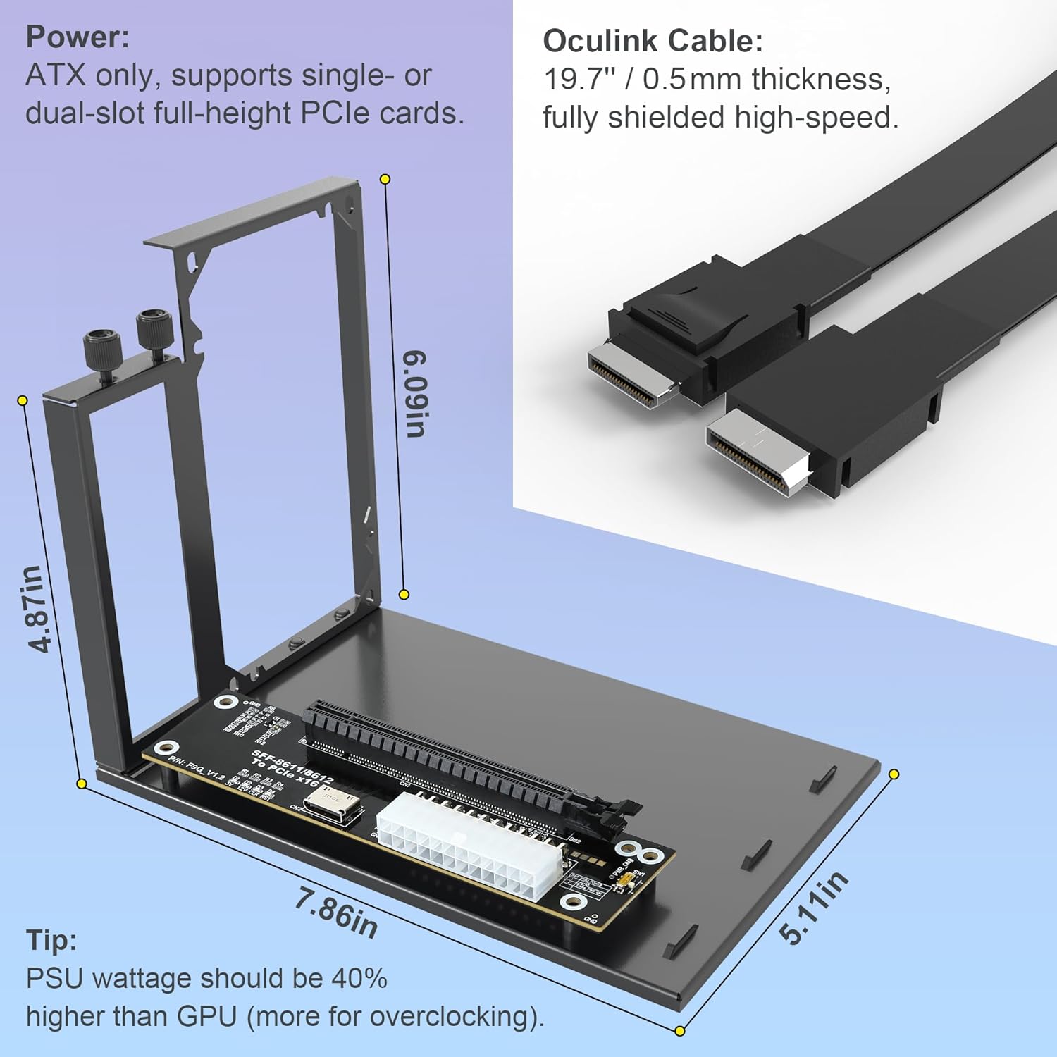 PCIe 4.0 X4 64Gbps EGPU Dock w - Oculink Gpu Dock Station recension och pris