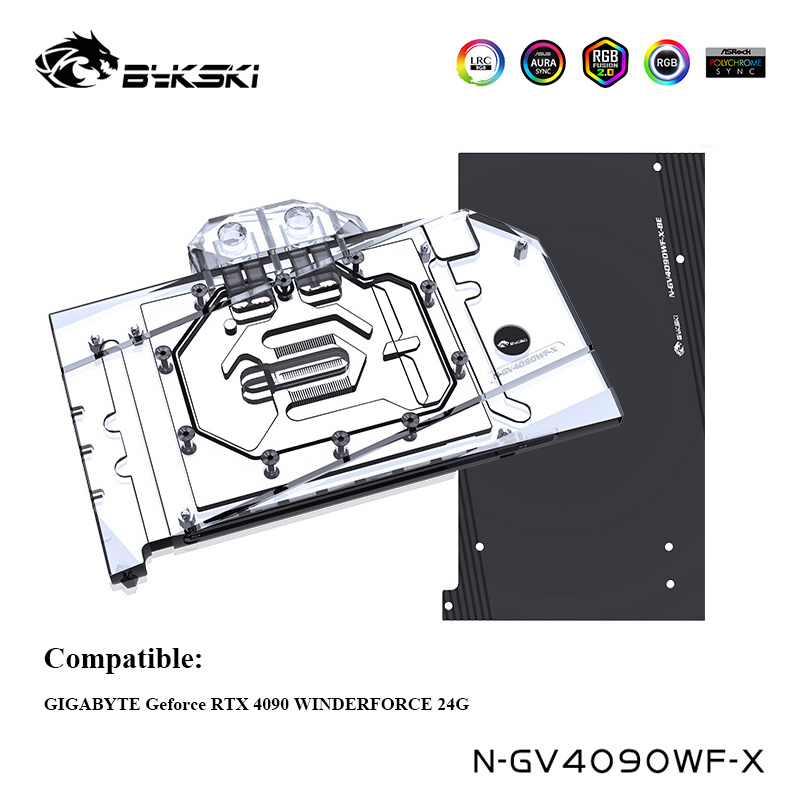 Bykski GPU Water Block For GIG - Rtx 4090 Water Block Full Cover recension och pris