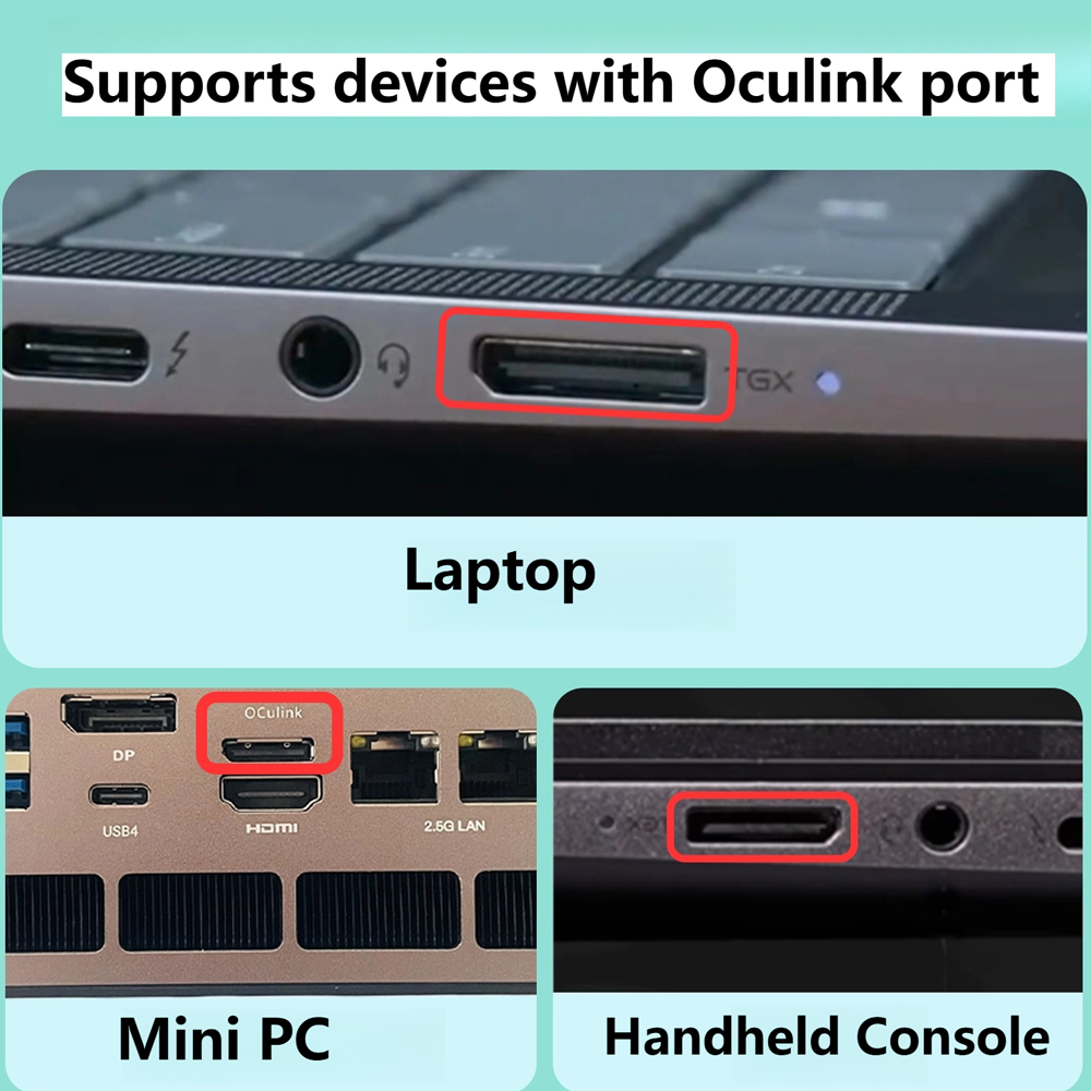 eGPU PCIE 4.0 X4 Oculink / M.2 - Oculink Gpu Dock Station recension och pris