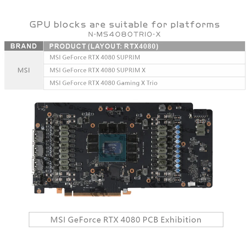 Bykski GPU Block for MSI RTX 4 - Rtx 4080 Water Cooling Block recension och pris